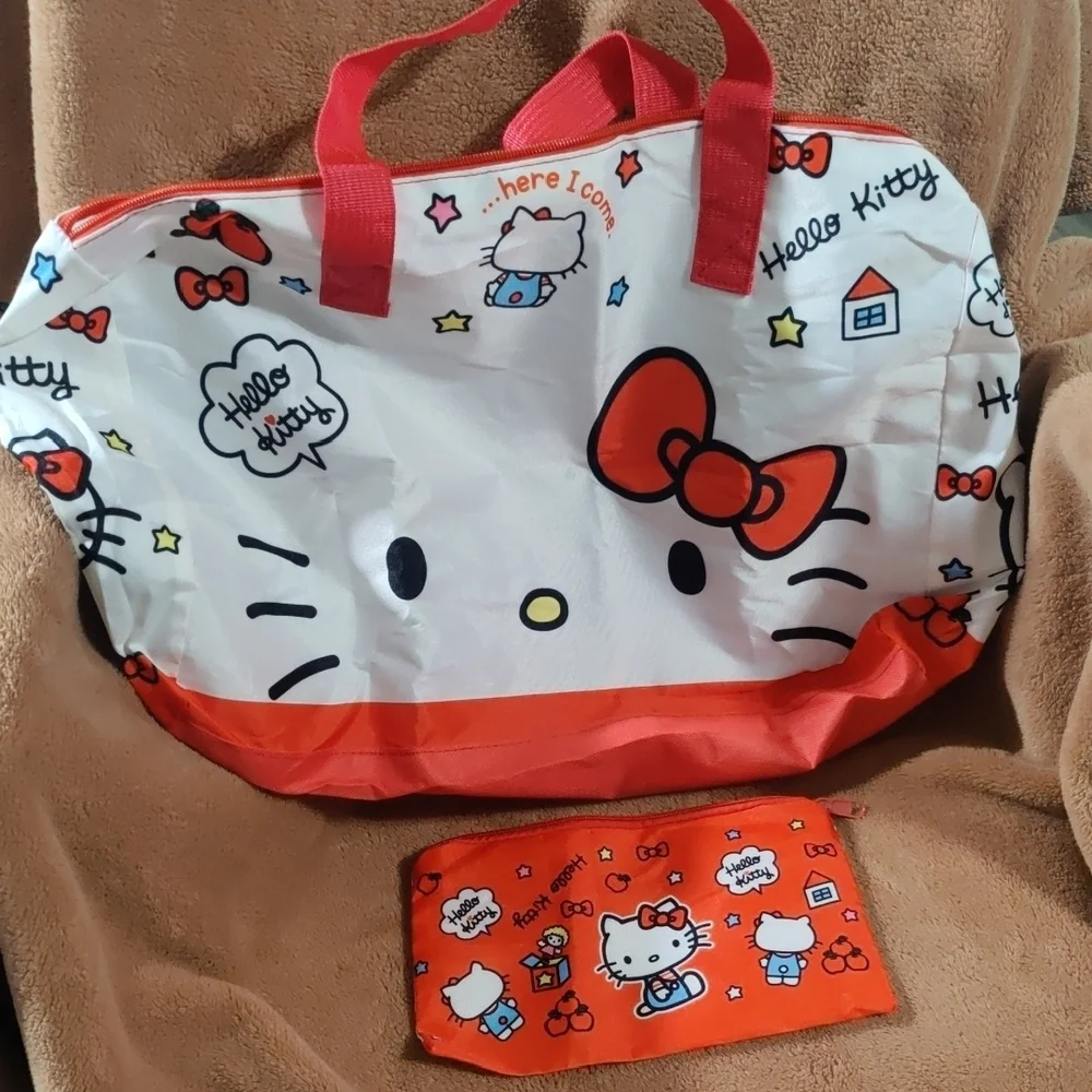 Hello Kitty Kids Bag • Red & White School Set • Matching Pencil Case • Cute Gift